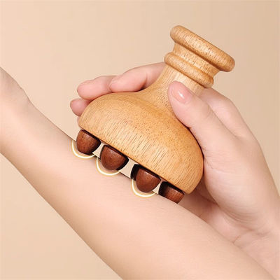 Ganzkörpermassage Eichenhandgriff Körper Meridian Massage Bürste Körper Gua Sha Massager Kopfhaut Massage Kamm Mit Airbag