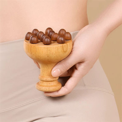 Ganzkörpermassage Eichenhandgriff Körper Meridian Massage Bürste Körper Gua Sha Massager Kopfhaut Massage Kamm Mit Airbag