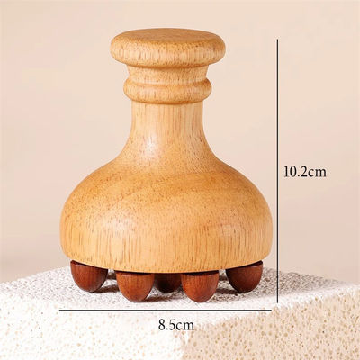 Ganzkörpermassage Eichenhandgriff Körper Meridian Massage Bürste Körper Gua Sha Massager Kopfhaut Massage Kamm Mit Airbag