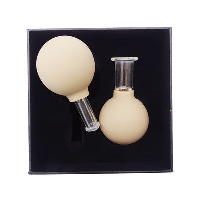 Lichtbrauner Glas Akupunktur Vakuum Hijama Smart Gesichtsbeutel Set Gummi Beutel Beutel Therapie Massager für Nutzen