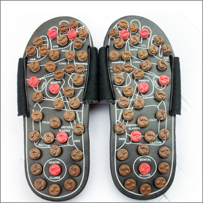 2020 Jade Stein Gesundheitsversorgung Heilung Akupunktur Schuhe Echte Leder Massage Slipper für Schuhe Natürliche Fußmassage
