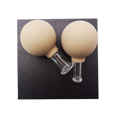 Lichtbrauner Glas Akupunktur Vakuum Hijama Smart Gesichtsbeutel Set Gummi Beutel Beutel Therapie Massager für Nutzen