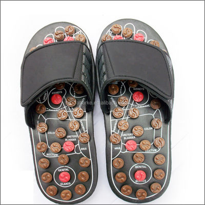 2020 Jade Stein Gesundheitsversorgung Heilung Akupunktur Schuhe Echte Leder Massage Slipper für Schuhe Natürliche Fußmassage
