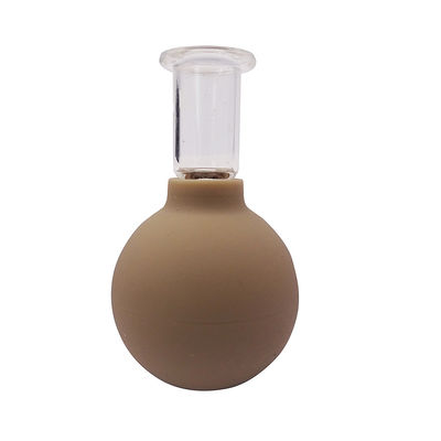 Lichtbrauner Glas Akupunktur Vakuum Hijama Smart Gesichtsbeutel Set Gummi Beutel Beutel Therapie Massager für Nutzen
