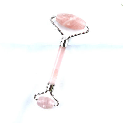 Gesichtsmassage-Ausrüstung Rosa Rose Quarz Gua Sha Massage Natürliche Jade Eiswalze für Anti-Aging-Therapie Nephrit Stein