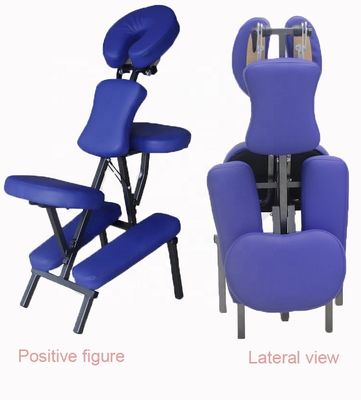 Personalisiertes Logo Blaue Master Massage Professionelle tragbare Massagesessel mit Funktion und manueller Steuerung