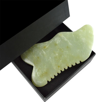 9.2*4.6cm Gua Sha Gesichtsmittel Natur Xiuyan Jade Steinbrett für SPA Akupunkturbehandlung OEM / ODM akzeptabel