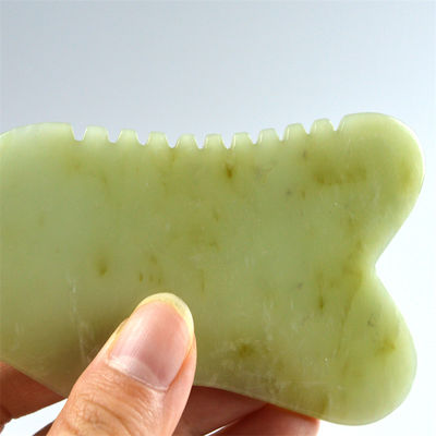 9.2*4.6cm Gua Sha Gesichtsmittel Natur Xiuyan Jade Steinbrett für SPA Akupunkturbehandlung OEM / ODM akzeptabel