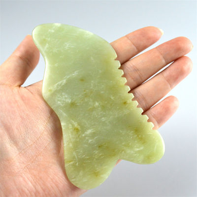 9.2*4.6cm Gua Sha Gesichtsmittel Natur Xiuyan Jade Steinbrett für SPA Akupunkturbehandlung OEM / ODM akzeptabel