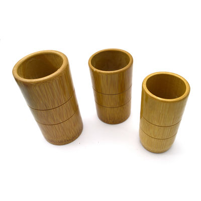 12 Stück natürlicher Bambus-Cupping-Therapie-Set Traditionelle Bambus-Dummeltaschen für eine verbesserte Durchblutung