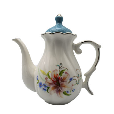 Faszinierendes Blumenthema Chinesisches Porzellan-Tee-Set in weißer Farbe perfekt für Hochzeitsgeschenke 23*22/15*10/6.5*14.5/11*12.5cm