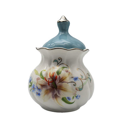 Faszinierendes Blumenthema Chinesisches Porzellan-Tee-Set in weißer Farbe perfekt für Hochzeitsgeschenke 23*22/15*10/6.5*14.5/11*12.5cm