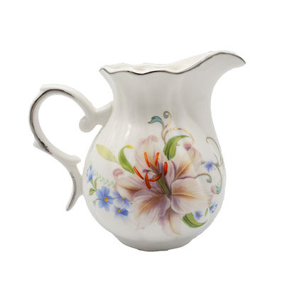 Faszinierendes Blumenthema Chinesisches Porzellan-Tee-Set in weißer Farbe perfekt für Hochzeitsgeschenke 23*22/15*10/6.5*14.5/11*12.5cm