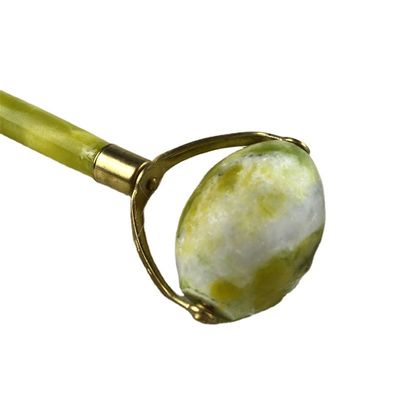 Ein eigenes Logo verfügbard 100% natürliches Xiuyan Jade Gesicht Guasha Roller Grüner Jade Gesichts Gua Sha Massager Stein Hautpflege