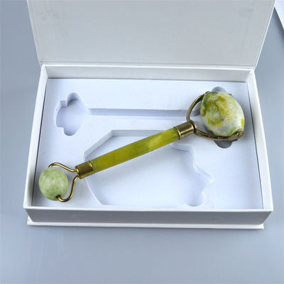 Ein eigenes Logo verfügbard 100% natürliches Xiuyan Jade Gesicht Guasha Roller Grüner Jade Gesichts Gua Sha Massager Stein Hautpflege