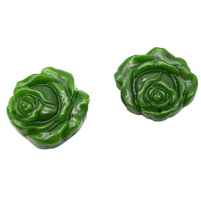 Kunst Sammler Natur Nephrit Jade Schnitzende Anhänger Glücksfall Rose Blumen Design