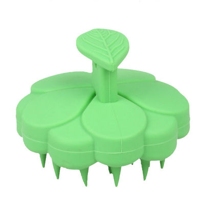 Weiches Silikon-Skalpmassager Shampoo Haarmassage Bürste Kopfhaut Reinigungsbürste mit benutzerdefiniertem Logo Unterstützung