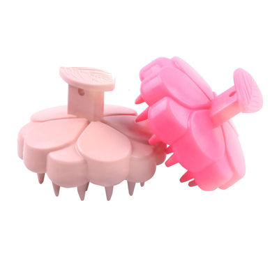 Weiches Silikon-Skalpmassager Shampoo Haarmassage Bürste Kopfhaut Reinigungsbürste mit benutzerdefiniertem Logo Unterstützung