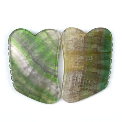 Massage Stein Hautpflege Natur Rainbow Fluorit Gua Sha Board für Kopfhaut und Gesichtsmassage