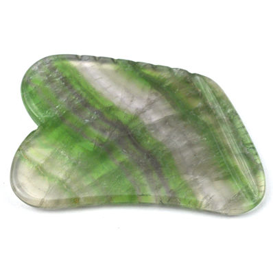 Massage Stein Hautpflege Natur Rainbow Fluorit Gua Sha Board für Kopfhaut und Gesichtsmassage