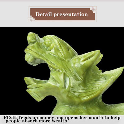 Regional Feature Paar Naturjade Pixiu Home Office Feng Shui Jade Schnitzerei Handwerk Jade Ornamente Feng Shui Pixiu