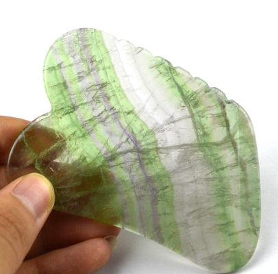 Massage Stein Hautpflege Natur Rainbow Fluorit Gua Sha Board für Kopfhaut und Gesichtsmassage