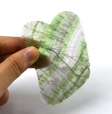 Massage Stein Hautpflege Natur Rainbow Fluorit Gua Sha Board für Kopfhaut und Gesichtsmassage