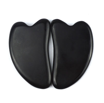 2024 Schwarzer Bian Stein Herzform Gua Sha Massagetool Erhältliches Logo Massager für Spa Entspannungsmeditation
