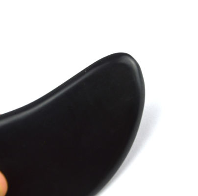 2024 Schwarzer Bian Stein Herzform Gua Sha Massagetool Erhältliches Logo Massager für Spa Entspannungsmeditation