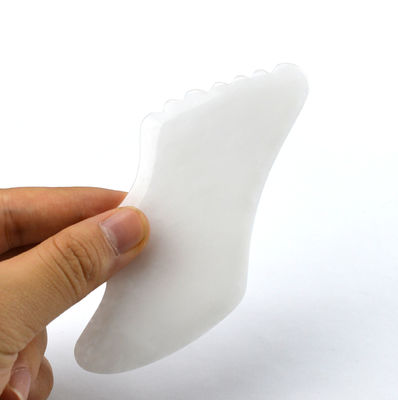 2024 Weißer Jade Gesichts-Körper Jade Guasha Massager Board Gua Sha Stein Schraubbrett 11,8cm*5cm*0,5cm für Körper und Gesicht