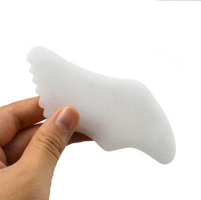 2024 Weißer Jade Gesichts-Körper Jade Guasha Massager Board Gua Sha Stein Schraubbrett 11,8cm*5cm*0,5cm für Körper und Gesicht