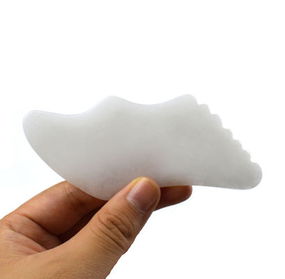 2024 Weißer Jade Gesichts-Körper Jade Guasha Massager Board Gua Sha Stein Schraubbrett 11,8cm*5cm*0,5cm für Körper und Gesicht