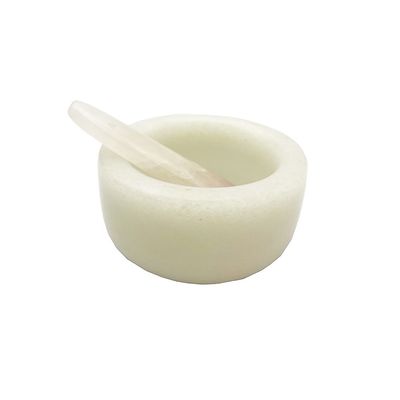 Technik Polsterte natürliche weiße Jade-Maske Schüssel und Spatula-Set für perfekte Maskenkonsistenz