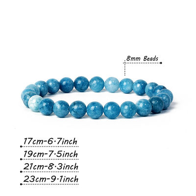 Natürliche Jade Perlen Armband Damen Amethyst Kristall Quarz Aquamarin Smaragd Schmuck Agat Elastiziertes Armband Für Männer