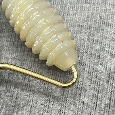 Kundenlogo 100% natürliches graues Achat Roller Jadeit Kristall Schönheitsbehälter Massage Stick Gesichtsgesundheitsmittel