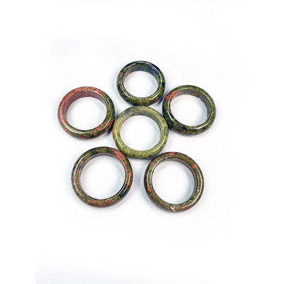 Einzigartige Feng Shui-Ringe aus Naturstein Poliert Turkis Tiger Auge Sodalite Blauer Sand