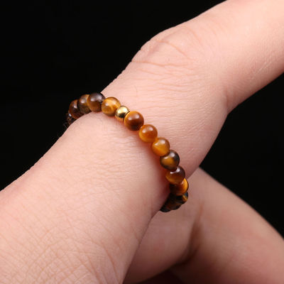Andere natürliche Energie Kristallstein 3mm Mini-Perlen Ringe für Frau Chakra Heilung Handgefertigt Bohemian Schmuck Hochzeitsring Geschenk