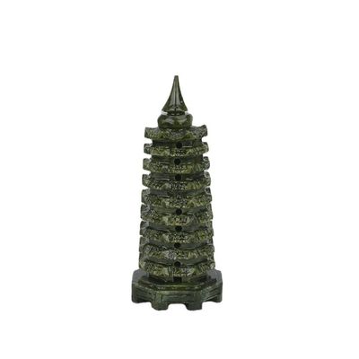 Ausgezeichnete Skulptur Natürlicher Saphir Jade Wenchang Turm für Feng Shui Dekoration Modus Nr. ABK-13