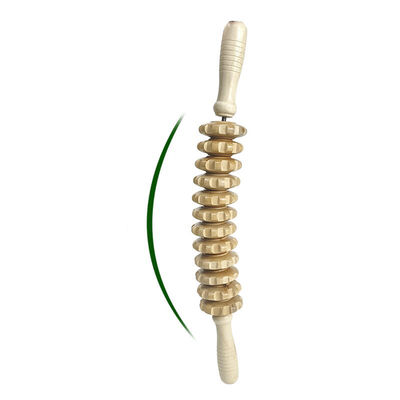 L 44cm Anti-Cellulite Holz-Therapie Massage Roller Werkzeuge für Muskelentspannung und Schmerzlinderung