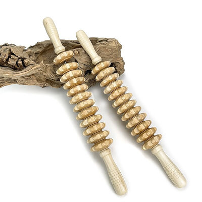 L 44cm Anti-Cellulite Holz-Therapie Massage Roller Werkzeuge für Muskelentspannung und Schmerzlinderung