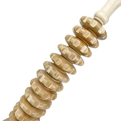 L 44cm Anti-Cellulite Holz-Therapie Massage Roller Werkzeuge für Muskelentspannung und Schmerzlinderung