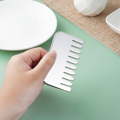 Edelstahl Gua Sha Kopfhaut Massage Kamm Guasha Stein Kopf Massager Haar Gesundheitspflege Salon Schönheit mit individuellem Logo