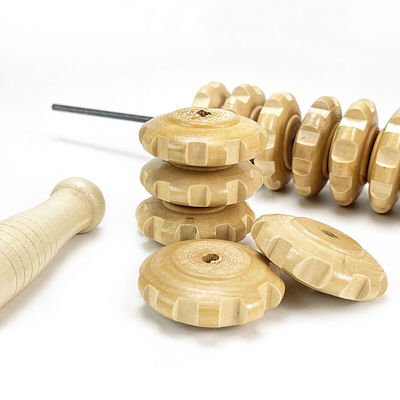 L 44cm Anti-Cellulite Holz-Therapie Massage Roller Werkzeuge für Muskelentspannung und Schmerzlinderung