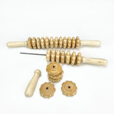 L 44cm Anti-Cellulite Holz-Therapie Massage Roller Werkzeuge für Muskelentspannung und Schmerzlinderung