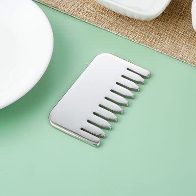 Edelstahl Gua Sha Kopfhaut Massage Kamm Guasha Stein Kopf Massager Haar Gesundheitspflege Salon Schönheit mit individuellem Logo