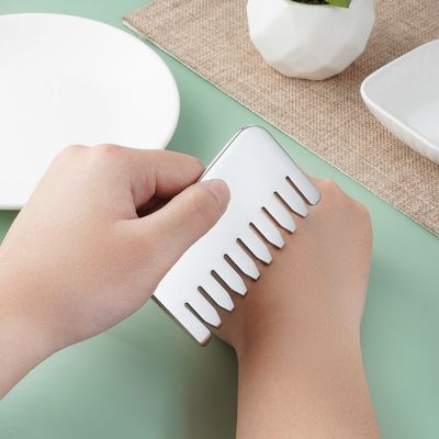 Edelstahl Gua Sha Kopfhaut Massage Kamm Guasha Stein Kopf Massager Haar Gesundheitspflege Salon Schönheit mit individuellem Logo