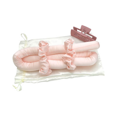 Silk Hair Curler Roller Curling Ribbon Scrunchies Set für Curling Haare 100% reine Mulberry Seide und akzeptables Logo