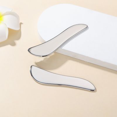 Edelstahl Gua Sha Platte 304 Metall S-förmige Gesichts- und Körpermassage Silber 205*47*4,5mm