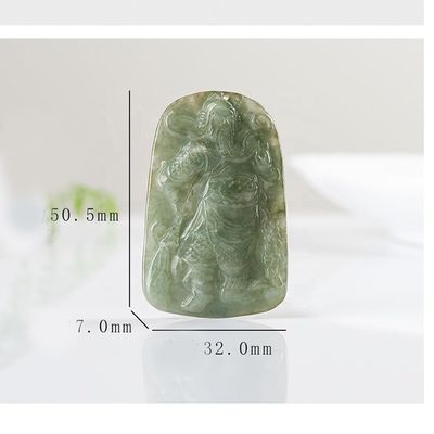 2024 Jadeit Guan Yin Anhänger der Barmherzigkeit Buddhismus Tapfere Truppen Halskette Mode Schmuck für Dame Gravur Schnitzerei Typ