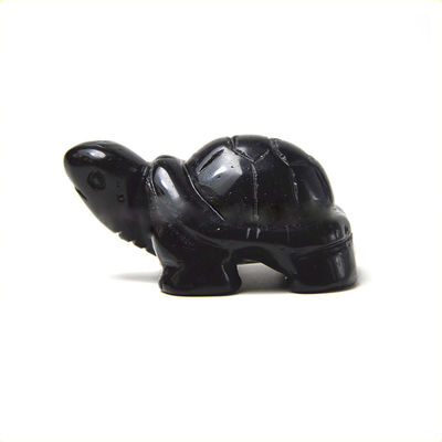 Edelstein Schwarz Obsidian Schildkröte Schnitzstein Tier für die Liebe Thema Dekorationen